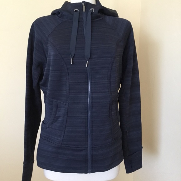 Athleta Jackets & Blazers - Athleta Women's Jacket Hood Blue Space Dyed Size L